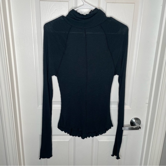 Free People Make It Easy Thermal Top in Black S - Picture 4 of 15